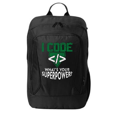 Computer Engineer Coding I Code Superpower City Backpack
