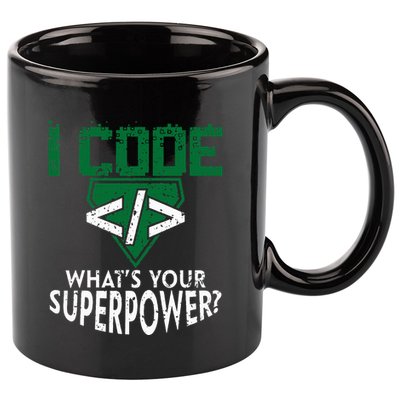 Computer Engineer Coding I Code Superpower 11oz C Handle Ceramic Mug
