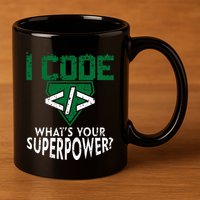 Computer Engineer Coding I Code Superpower 11oz C Handle Ceramic Mug