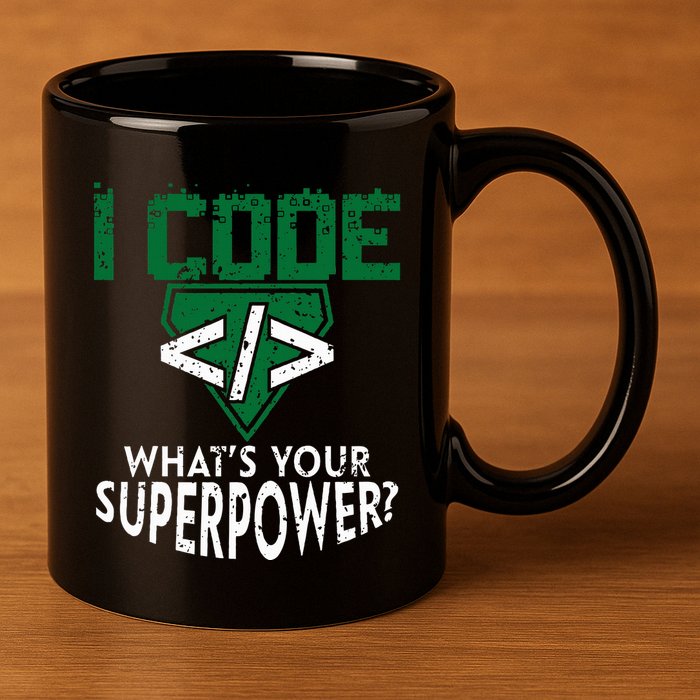 Computer Engineer Coding I Code Superpower 11oz C Handle Ceramic Mug