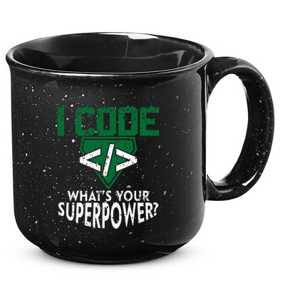 Computer Engineer Coding I Code Superpower 15oz Campfire Ceramic Mug