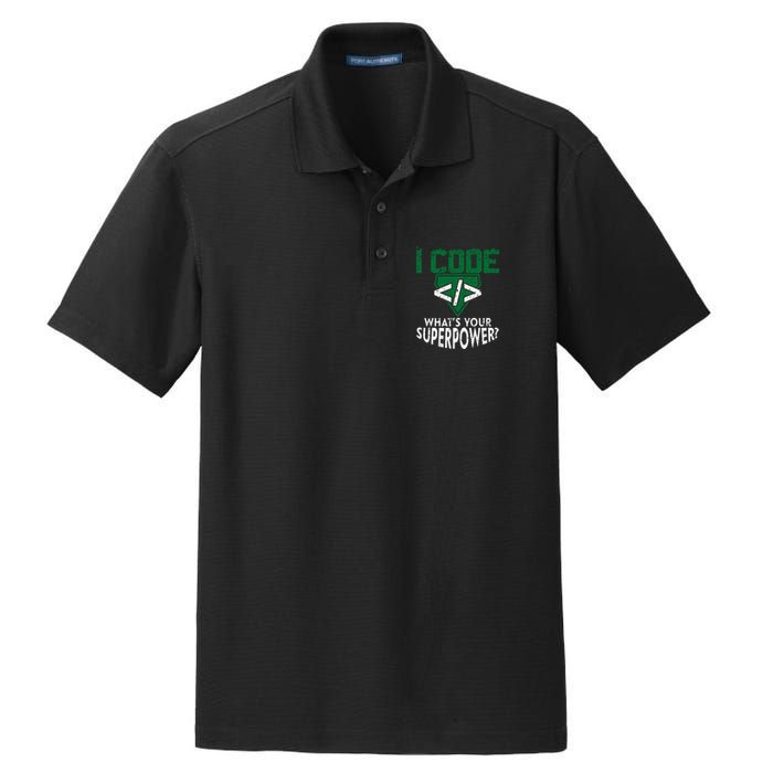 Computer Engineer Coding I Code Superpower Dry Zone Grid Polo