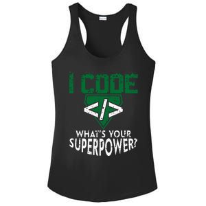 Computer Engineer Coding I Code Superpower Ladies PosiCharge Competitor Racerback Tank