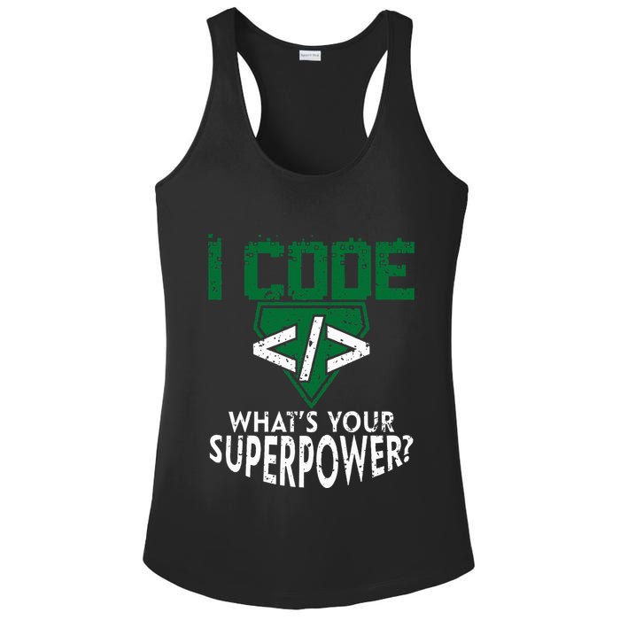 Computer Engineer Coding I Code Superpower Ladies PosiCharge Competitor Racerback Tank