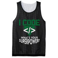 Computer Engineer Coding I Code Superpower Mesh Reversible Basketball Jersey Tank