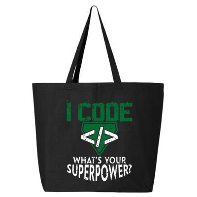 Computer Engineer Coding I Code Superpower 25L Jumbo Tote