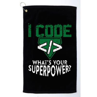 Computer Engineer Coding I Code Superpower Golf Towel