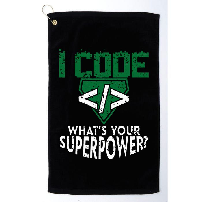 Computer Engineer Coding I Code Superpower Golf Towel