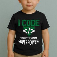 Computer Engineer Coding I Code Superpower Toddler T-Shirt