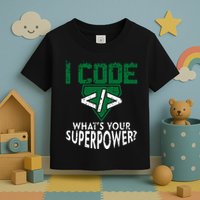 Computer Engineer Coding I Code Superpower Toddler T-Shirt