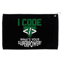 Computer Engineer Coding I Code Superpower Grommeted Golf Towel