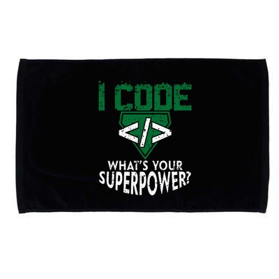 Computer Engineer Coding I Code Superpower Microfiber Hand Towel