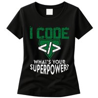 Computer Engineer Coding I Code Superpower Womens T-Shirt