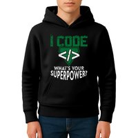 Computer Engineer Coding I Code Superpower Kids Hoodie