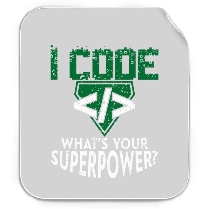 Computer Engineer Coding I Code Superpower Permanent Decal Sticker