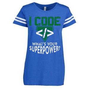 Computer Engineer Coding I Code Superpower Enza Ladies Jersey Football T-Shirt