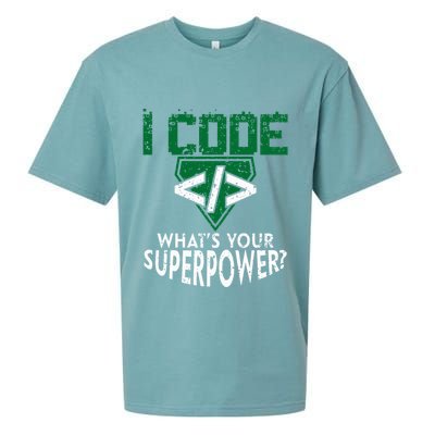 Computer Engineer Coding I Code Superpower Sueded Cloud Jersey T-Shirt
