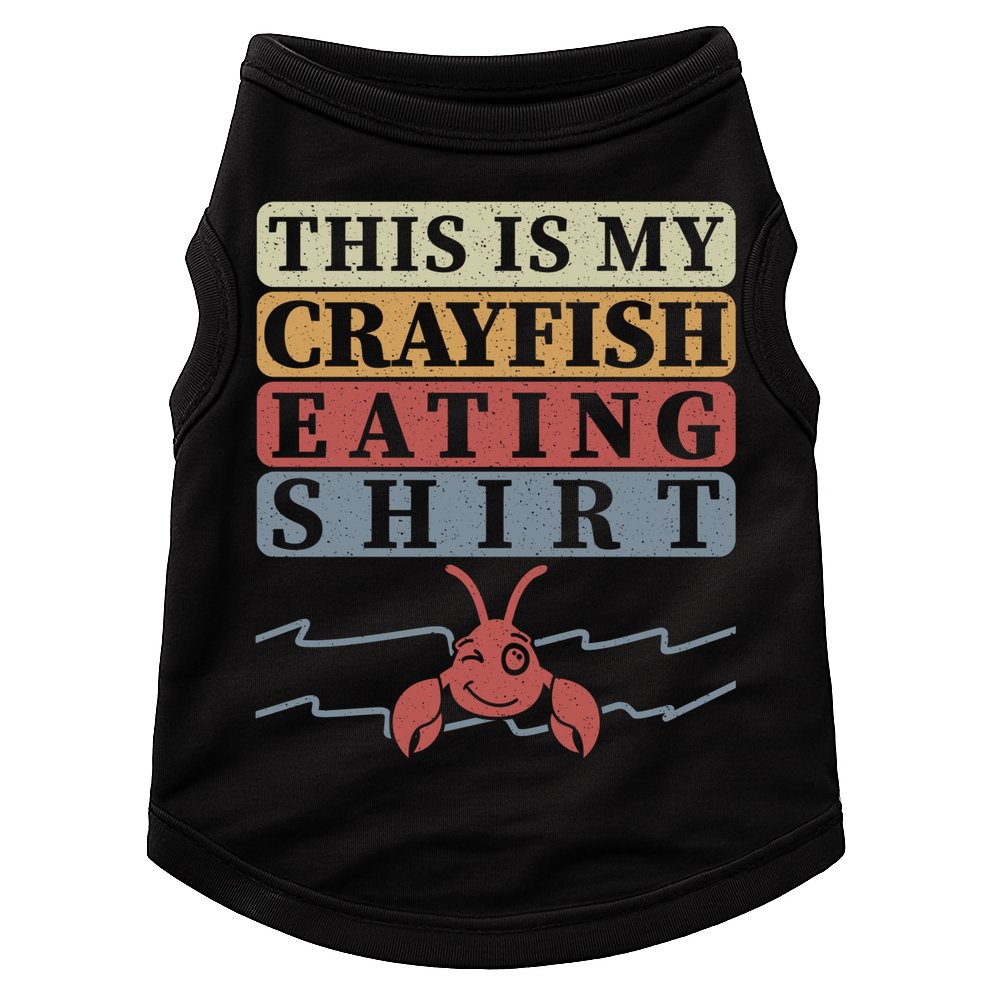 Crayfish Eating Crawfish Season Cute Gift Doggie Tank