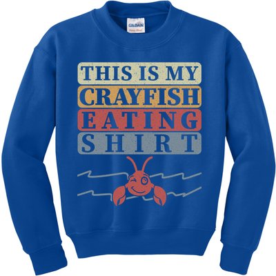 Crayfish Eating Crawfish Season Cute Gift Kids Sweatshirt