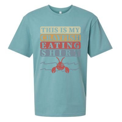 Crayfish Eating Crawfish Season Cute Gift Sueded Cloud Jersey T-Shirt