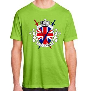 Cool England Crown Shield With Swords Adult ChromaSoft Performance T-Shirt