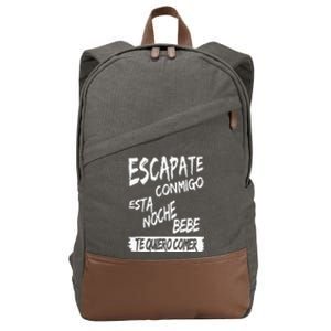 Cool Escapate Conmigo Esta Noche Bebe Cotton Canvas Backpack