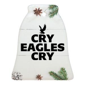 Cry Eagles Cry Funny Ceramic Bell Ornament