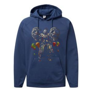 Creepy Evil Clown Balloons Horror Scary Halloween Costume Performance Fleece Hoodie