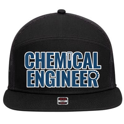Chemical Engineering Chemical Engineer Funny For Men 7 Panel Mesh Trucker Snapback Hat