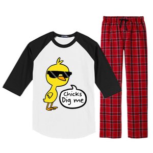 Cute Easter Chicks Dig Me Raglan Sleeve Pajama Set