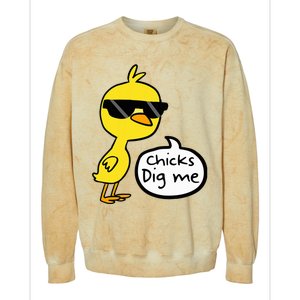 Cute Easter Chicks Dig Me Colorblast Crewneck Sweatshirt