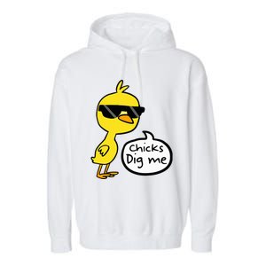 Cute Easter Chicks Dig Me Garment-Dyed Fleece Hoodie