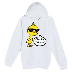 Cute Easter Chicks Dig Me Premium Pullover Hoodie