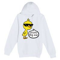 Cute Easter Chicks Dig Me Premium Pullover Hoodie