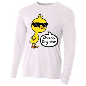 Cute Easter Chicks Dig Me Cooling Performance Long Sleeve Crew