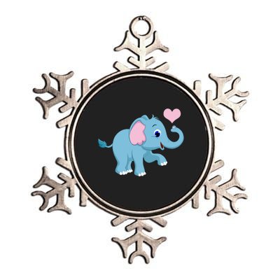 Cute Elephant Metallic Star Ornament