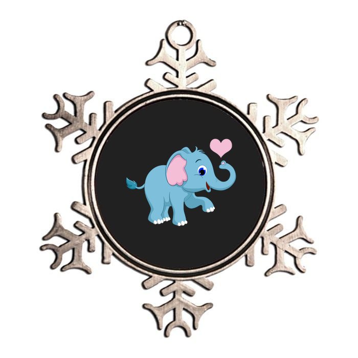 Cute Elephant Metallic Star Ornament