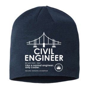 Civil Engineer Definition Funny Engineering Birthday Father Sustainable Beanie