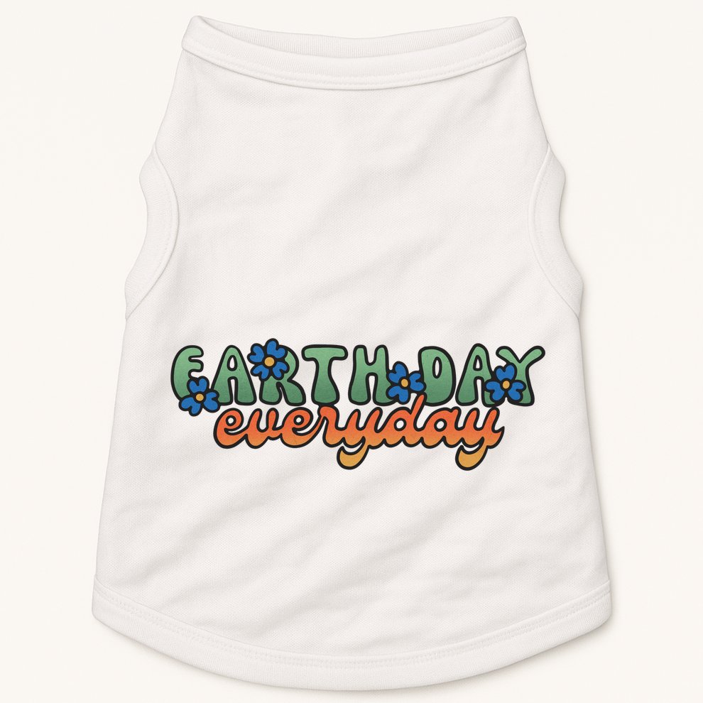 Cute Earth Day Everyday Retro Doggie Tank