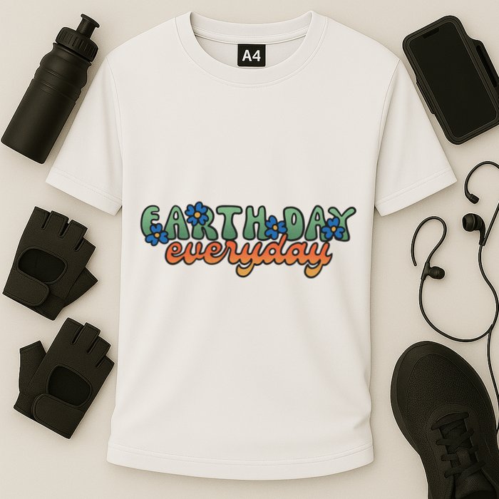 Cute Earth Day Everyday Retro Cooling Performance Crew T-Shirt