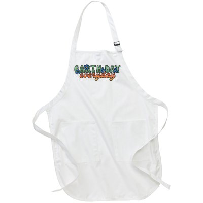 Cute Earth Day Everyday Retro Full-Length Apron With Pockets