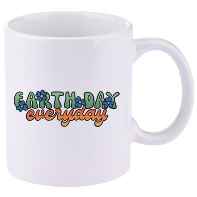 Cute Earth Day Everyday Retro 11oz C Handle Ceramic Mug