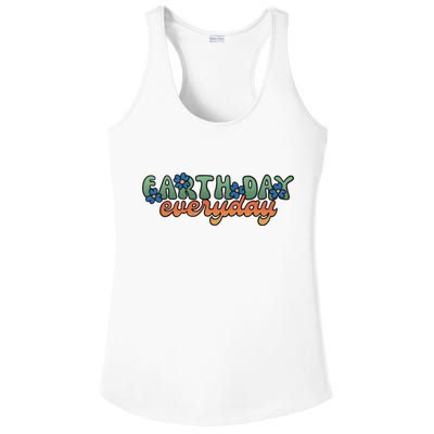 Cute Earth Day Everyday Retro Ladies PosiCharge Competitor Racerback Tank