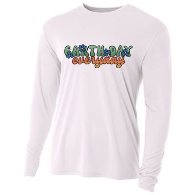 Cute Earth Day Everyday Retro Cooling Performance Long Sleeve Crew