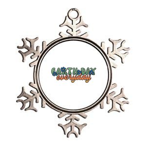 Cute Earth Day Everyday Retro Metallic Star Ornament