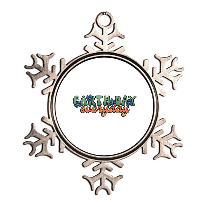 Cute Earth Day Everyday Retro Metallic Star Ornament