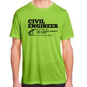 Civil Engineer Definition Funny Engineering Fathers Day Dad Cute Gift Adult ChromaSoft Performance T-Shirt