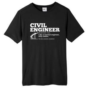 Civil Engineer Definition Funny Engineering Fathers Day Dad Cute Gift Tall Fusion ChromaSoft Performance T-Shirt