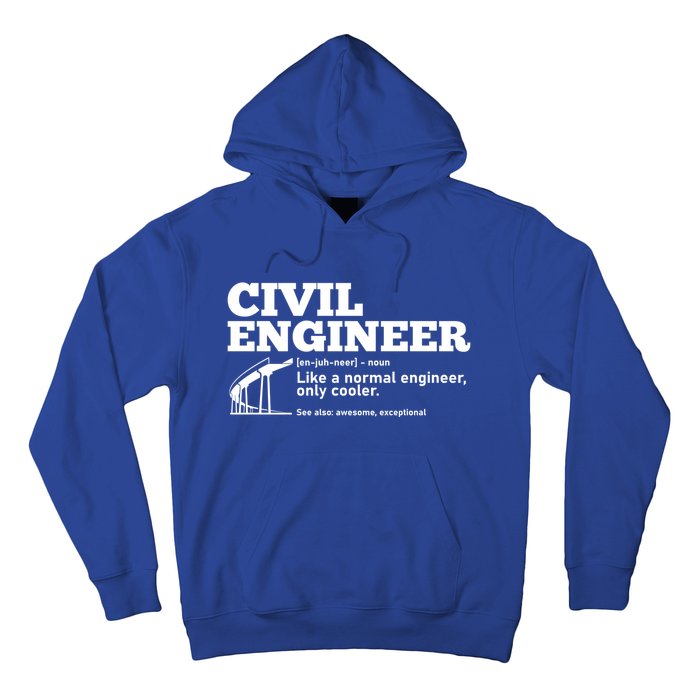 Civil Engineer Definition Funny Engineering Fathers Day Dad Cute Gift Hoodie