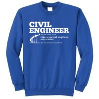 Civil Engineer Definition Funny Engineering Fathers Day Dad Cute Gift Sweatshirt